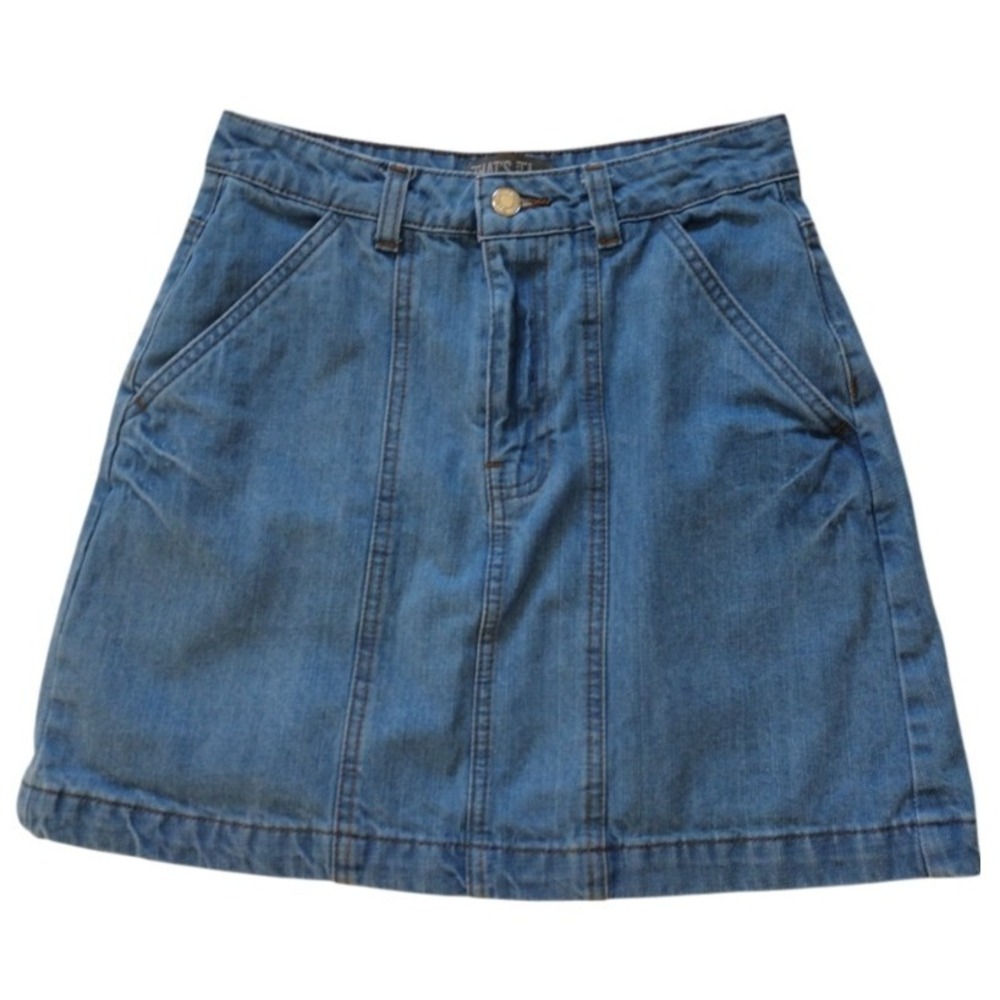 That's It Mini Skirt Women‎ 3 Junior Blue Denim 2YK School Party Beach Vacation